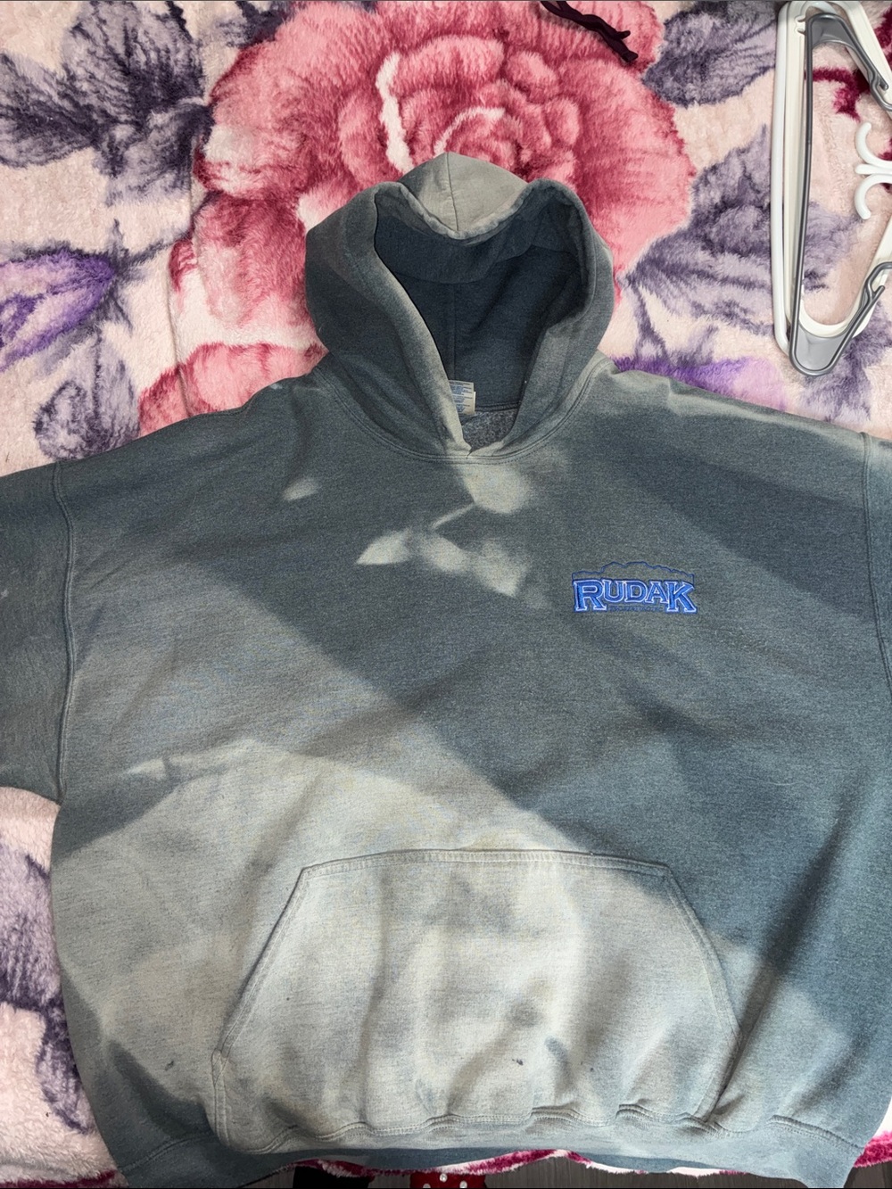 RUDSAK Slate Gray Pullover Hoodie with Blue Logo